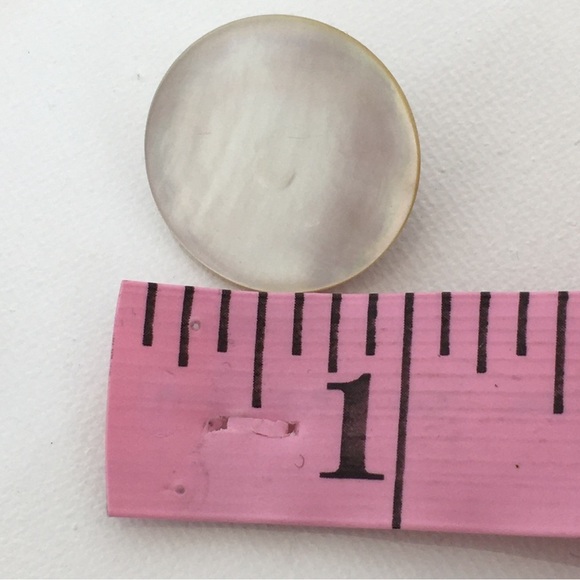 Vintage Mother of Pearl Heart Earrings and Circle Brooch Old Estate Jewelry Lot - Picture 10 of 11